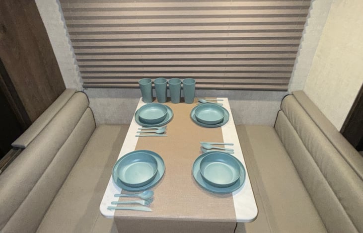 Table Set- Extra dishware available for 6 people.