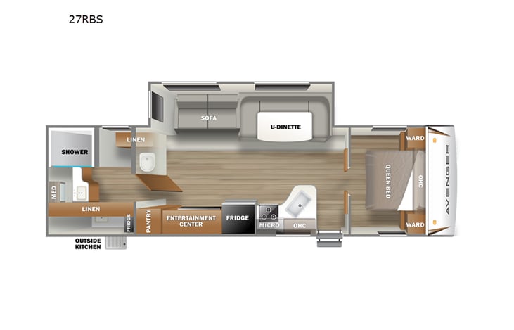 Representative floor plan provided by a trusted RVshare partner.