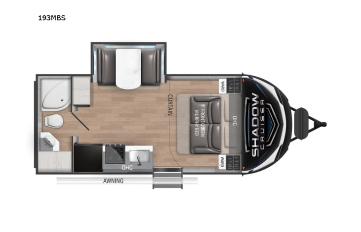 Representative floor plan provided by a trusted RVshare partner.
