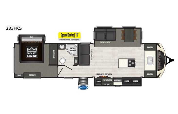 Representative floor plan provided by a trusted RVshare partner.