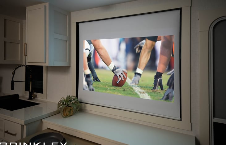 Inside projector screen for all your favorite movies.