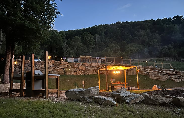 RV site available for rent @ The Barlow RV in Banner Elk, North Carolina