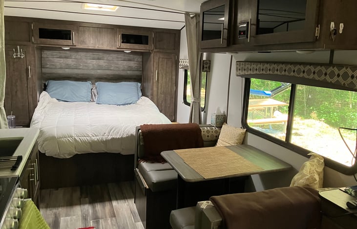 Queen size bed, with storage under