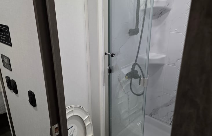 Shower and Toilet