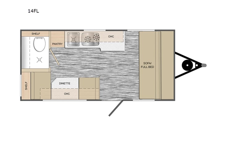 Representative floor plan provided by a trusted RVshare partner.