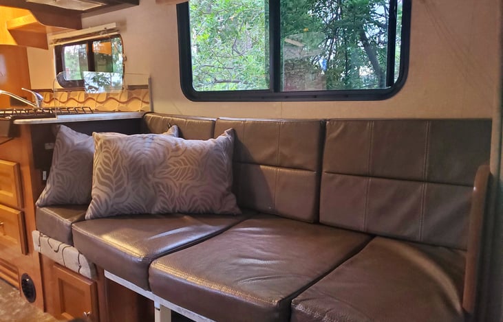 Small 2 person table conversion to a sitting bench