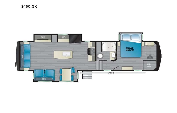 Representative floor plan provided by a trusted RVshare partner.