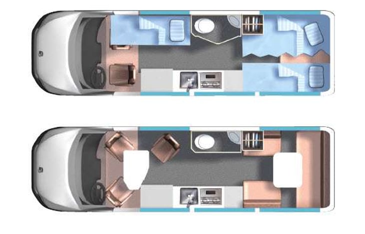 Representative floor plan provided by a trusted RVshare partner.