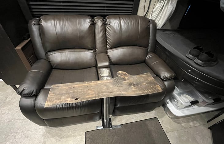 I removed the dinette and installed these recliners in its place.