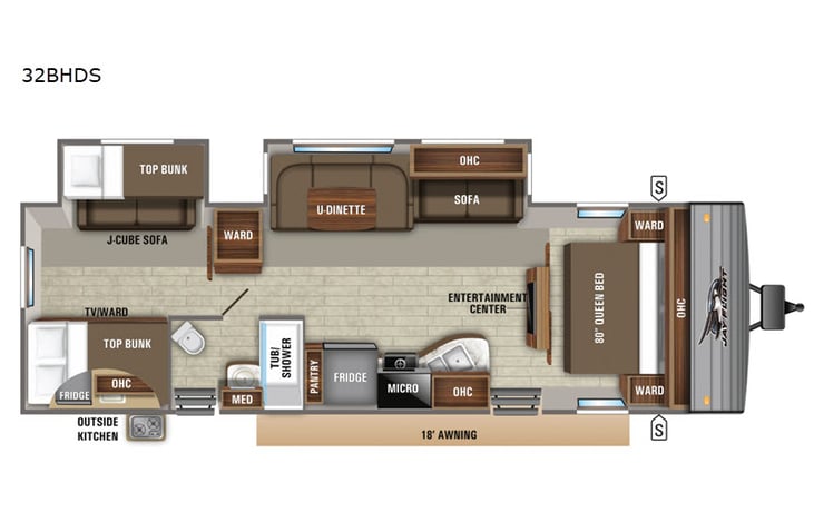 Representative floor plan provided by a trusted RVshare partner.
