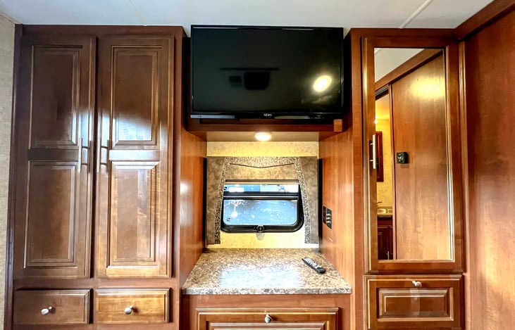 Bedroom TV and cabinets