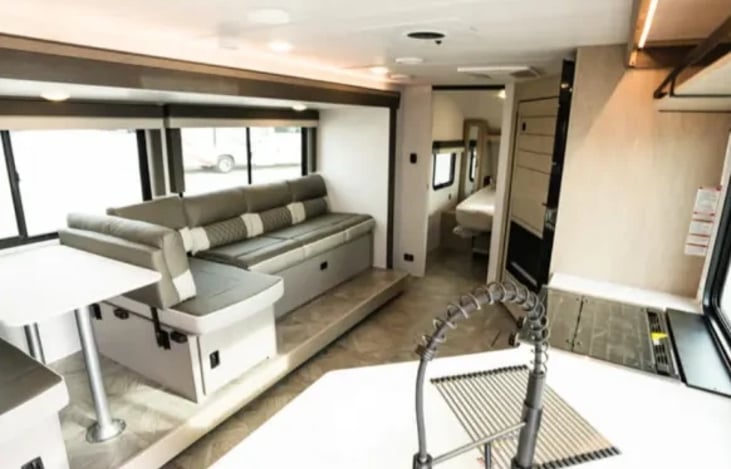 View when you first step into camper