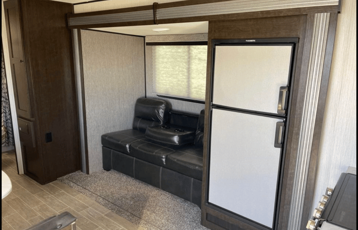 Couch provides additional sleeping