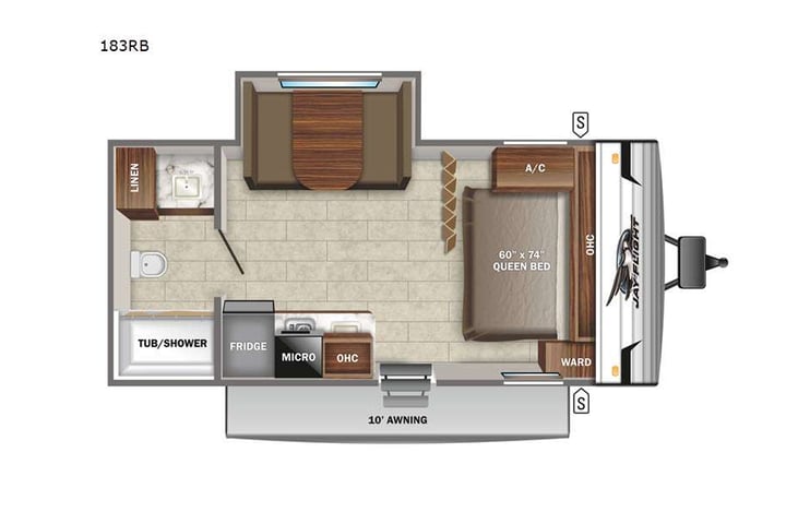 Representative floor plan provided by a trusted RVshare partner.