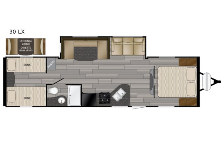 Representative floor plan provided by a trusted RVshare partner.