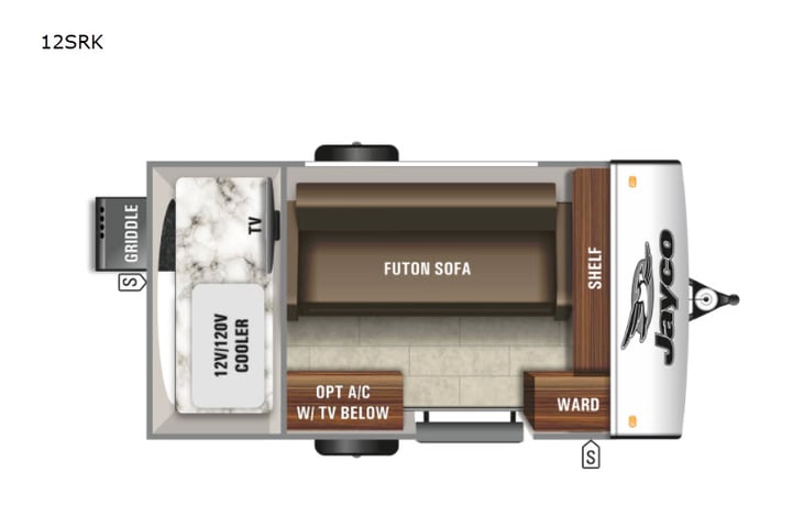 Representative floor plan provided by a trusted RVshare partner.