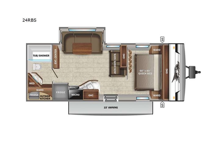 Representative floor plan provided by a trusted RVshare partner.