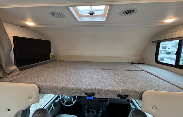 Tv and over cab loft