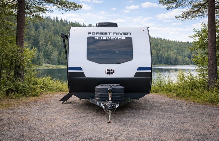 Holds two propane tanks for added convenience.