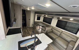 Keystone Passport Sleeps 8 comfortably.