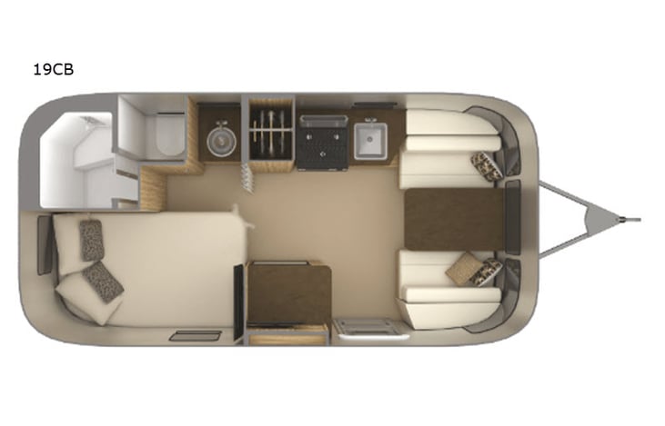 Representative floor plan provided by a trusted RVshare partner.
