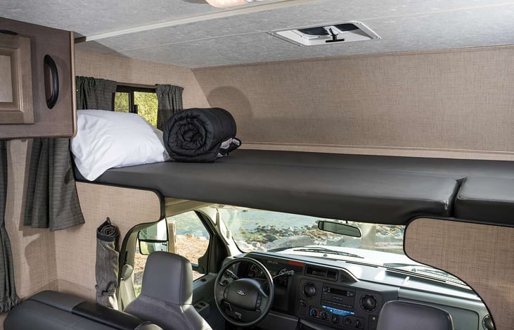 Loft Bed Space, Linens and Pillows can be provided as optional add-on at checkout