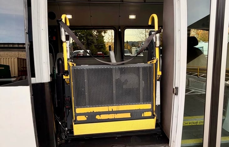 Full-access wheelchair ramp.