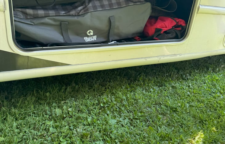 Lots of outside storage for gear