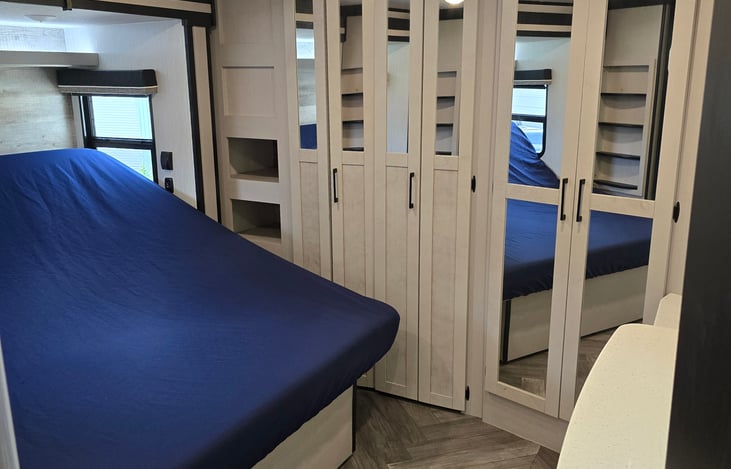 Master King Bed, great closet system.