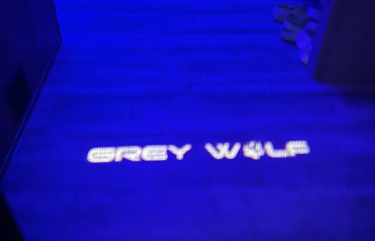 Accent lights on living room floor