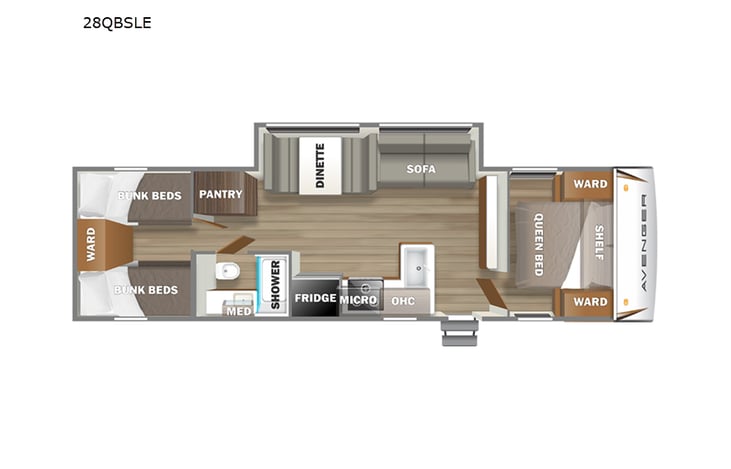 Representative floor plan provided by a trusted RVshare partner.