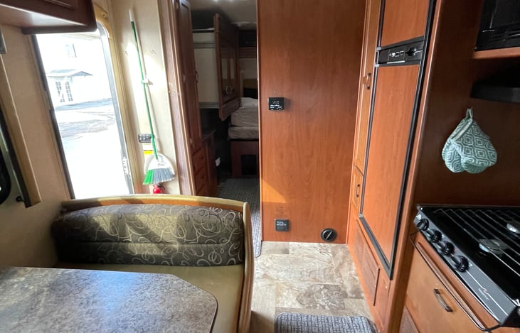 View from dinette toward rear