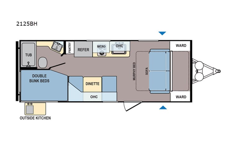 Representative floor plan provided by a trusted RVshare partner.