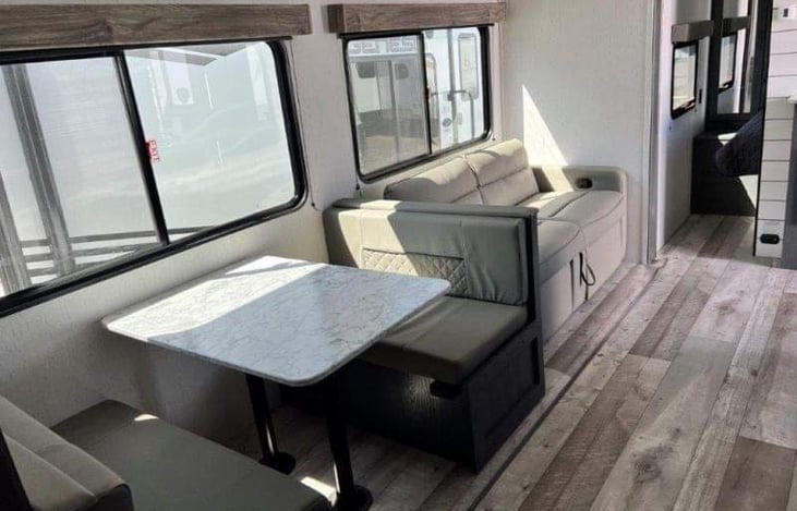 This is the slide out which contains the couch and table.