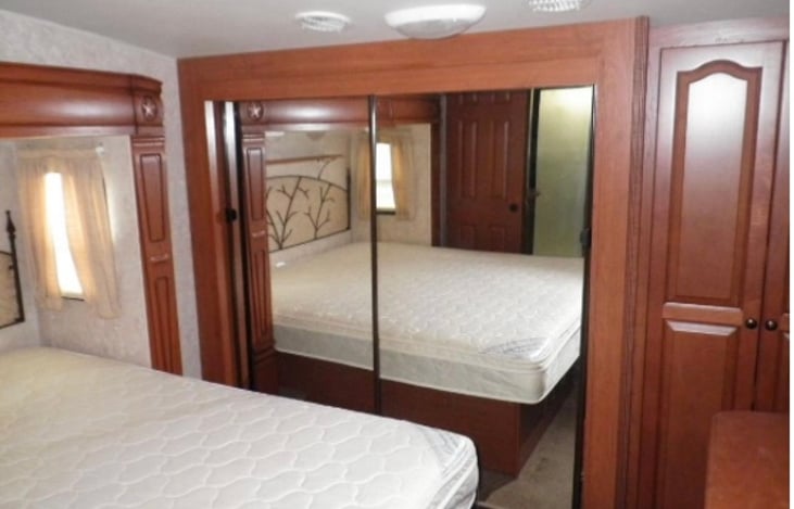 Master closet with mirrors