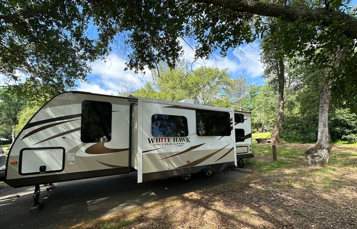 Full size slide out for dinette and love seat area, makes the interior space HUGE