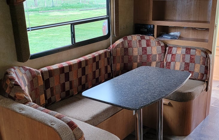 Kitchen table that turns into bed