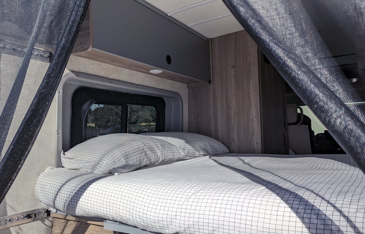 The bed from the back