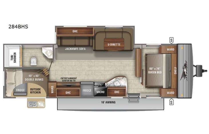 Representative floor plan provided by a trusted RVshare partner.