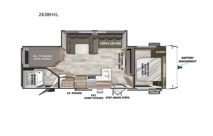 Representative floor plan provided by a trusted RVshare partner.