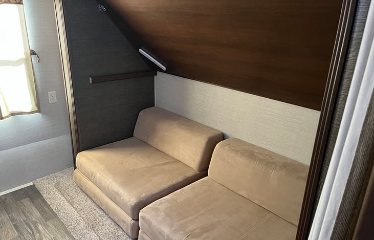 Futon Couch in bunkhouse