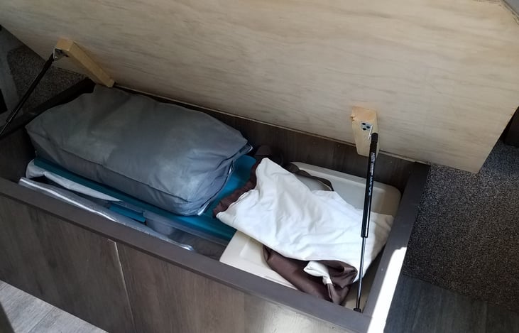 Under Main Bed Storage Space