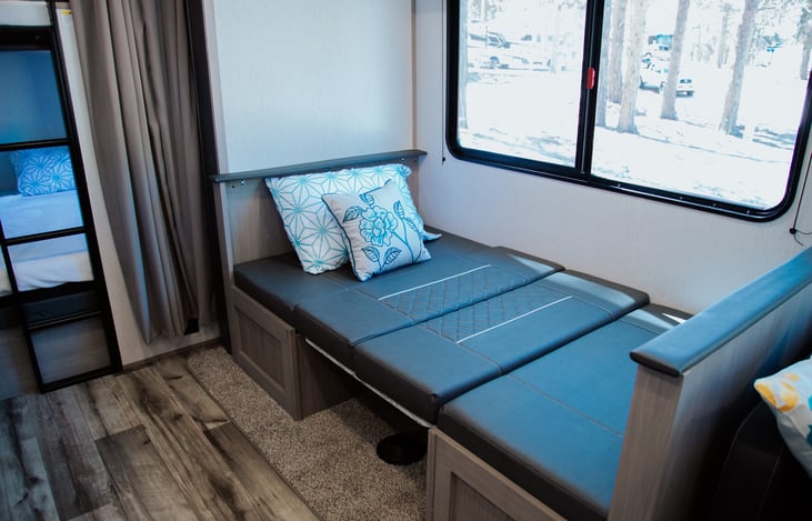 Dinette converted to bed