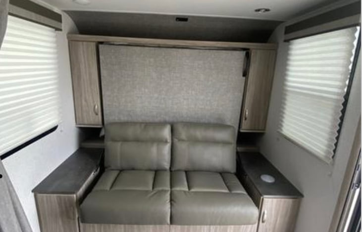 Love seat with Murphy bed behind.