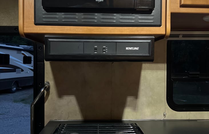 Stove and microwave.