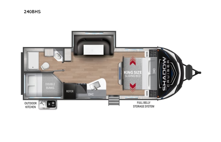Representative floor plan provided by a trusted RVshare partner.
