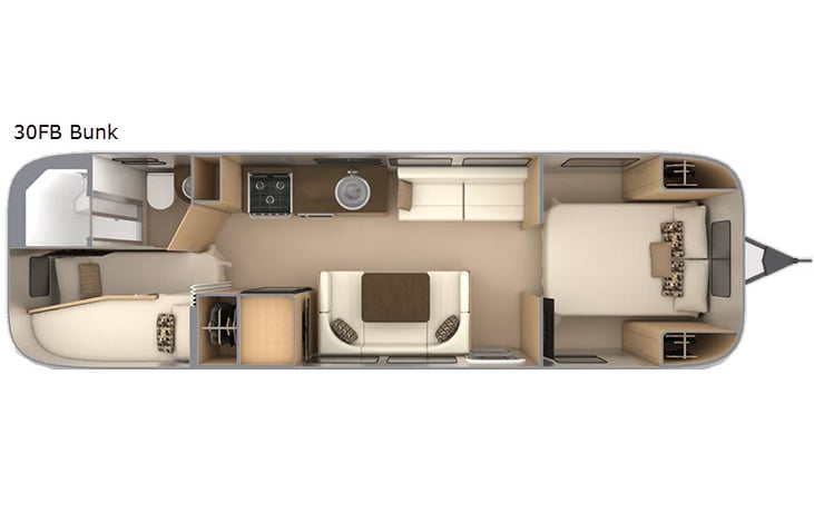 Representative floor plan provided by a trusted RVshare partner.