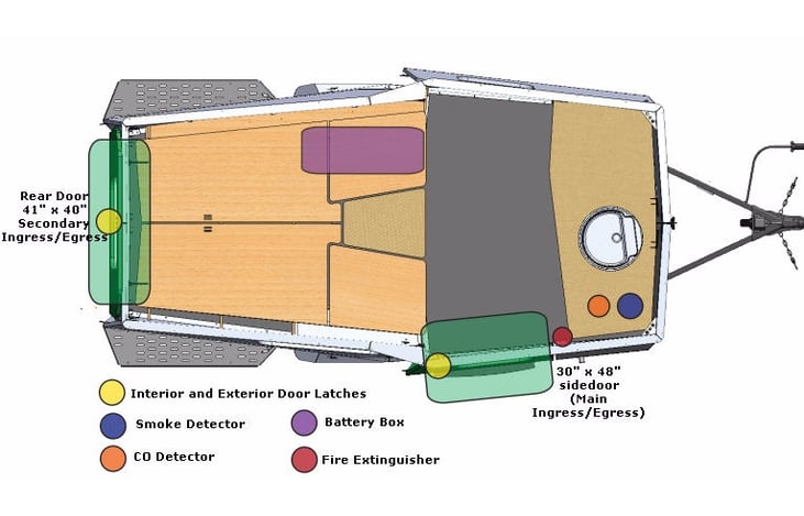 Representative floor plan provided by a trusted RVshare partner.