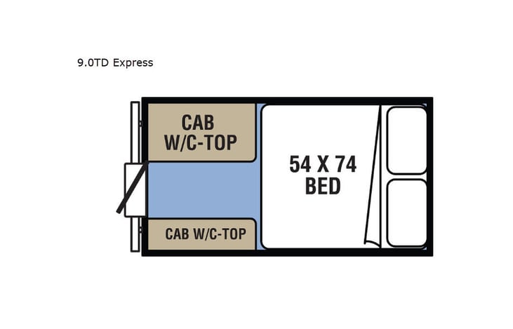 Representative floor plan provided by a trusted RVshare partner.