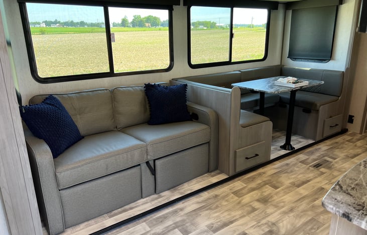 Couch and dinette will both make additional sleeping sites if wanted.